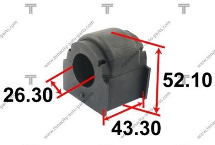 Втулка стабілізатора гумова - (eg2134156b, eg2134156c) TENACITY ASBMA1020