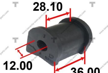 Втулка заднего стабилизатора - (4881805010, 4881812060, 4881820280) TENACITY ASBTO1004