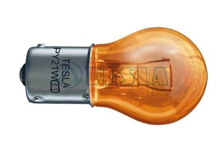 Автолампа Standard PY21W BAU15s 21 W оранжевая - TESLA B52301