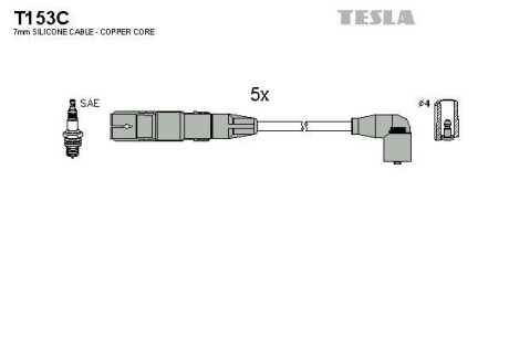 Комплект проводів високої напруги - TESLA T153C