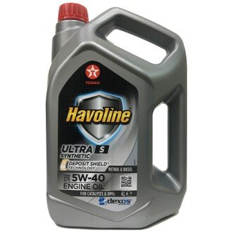 Моторное масло Havoline Ultra S 5W-40, 4 л - Texaco 801339MHE