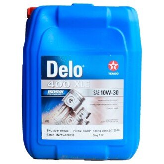 Моторна олива Delo 400 XLE 10W-30, 20 л - Texaco 804119HOE (фото 1)