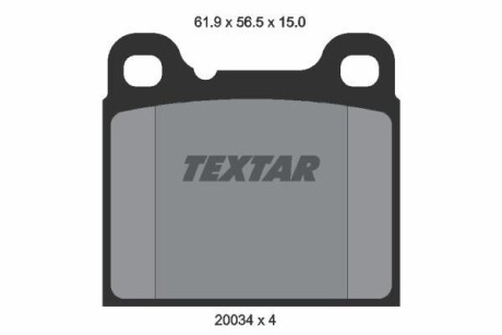 Комплект гальмівних колодок - ((09192128, 1605008, 9192128)) TEXTAR 2003402