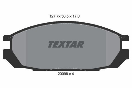 Комплект тормозных колодок, дисковый тормоз - (4406032J85, 4406020J85) TEXTAR 2009801