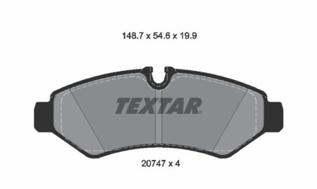 Комплект гальмівних колодок - TEXTAR 2074701