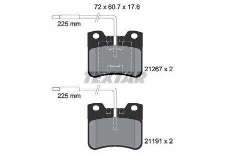 Комплект гальмівних колодок - TEXTAR 2126702