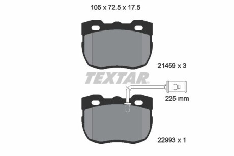 Комплект гальмівних колодок - ((RTC6781, SFP500160, SFP500180, STC3765, STC8571)) TEXTAR 2145905