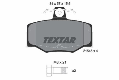 Комплект тормозных колодок, дисковый тормоз - TEXTAR 2154501