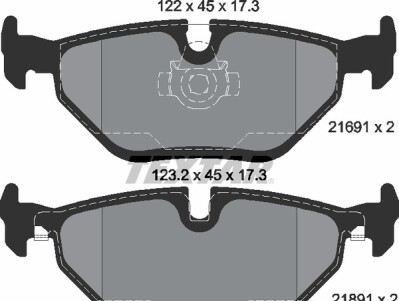 Фото 5 - Тормозные колодки TEXTAR 2169103