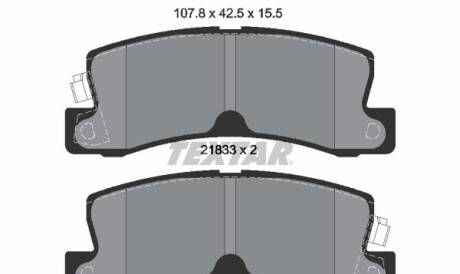 Колодки гальмівні (задні) Toyota Camry/Avensis/Lexus RX 06- (Akebono) - TEXTAR 2183301