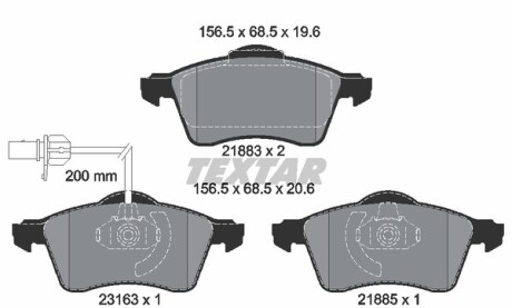 Фото 4 - Тормозные колодки TEXTAR 2188501