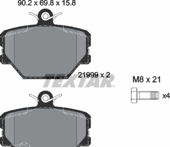 Фото 6 - Гальмівні колодки TEXTAR 2199901
