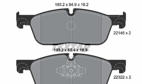 Комплект тормозных колодок - (t4N9760, T4N13434, LR090689) TEXTAR 2214501