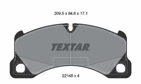 Комплект гальмівних колодок - TEXTAR 2214801