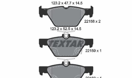 Комплект тормозных колодок - TEXTAR 2215801