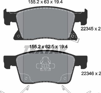 Фото 4 - Гальмівні колодки TEXTAR 2234501
