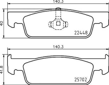 Klocki hamulcowe dacia logan 12> przod 18mm szt - TEXTAR 2244801