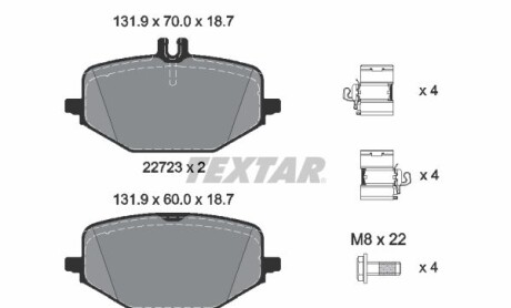 Фото 4 - Тормозные колодки TEXTAR 2272303
