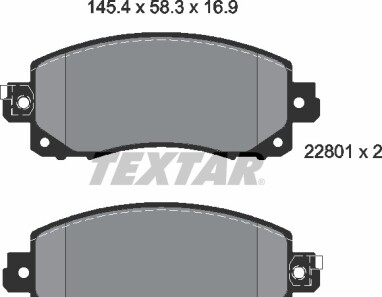 Комплект гальмівних колодок - TEXTAR 2280001