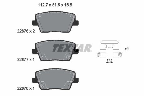 Klocki hamulcowe tyl - (58302S0A30) TEXTAR 2287601