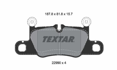 Комплект гальмівних колодок - (9Y0698451AB, 9Y0698451E, 9Y0698451R) TEXTAR 2299001