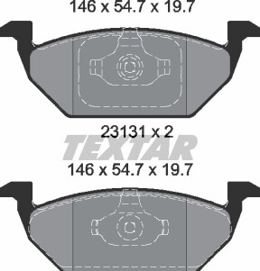 Фото 4 - Тормозные колодки TEXTAR 2313001
