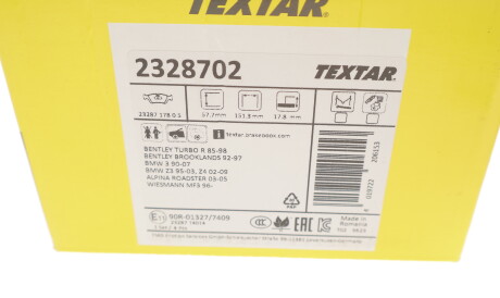 Фото 3 - Тормозные колодки TEXTAR 2328702