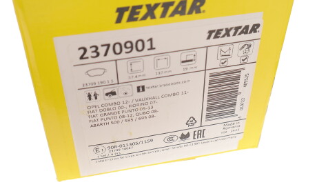 Фото 2 - Гальмівні колодки TEXTAR 2370901