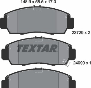 Фото 3 - Тормозные колодки TEXTAR 2372901