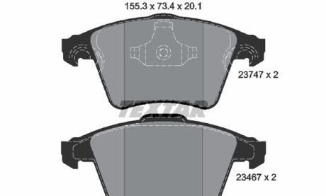 Фото 4 - Гальмівні колодки TEXTAR 2374702