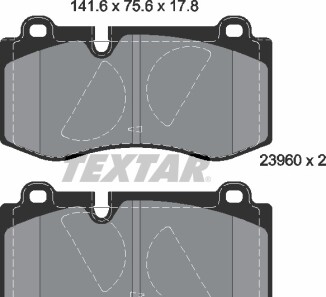 Комплект гальмівних колодок - TEXTAR 2396001