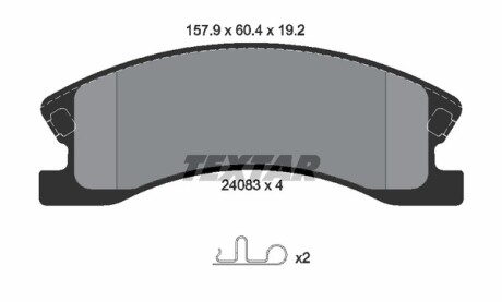 Фото 4 - Тормозные колодки TEXTAR 2408301