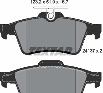 Комплект гальмівних колодок - TEXTAR 2413701