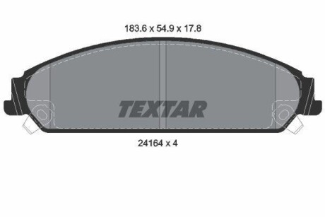 Комплект тормозных колодок, дисковый тормоз - TEXTAR 2416401