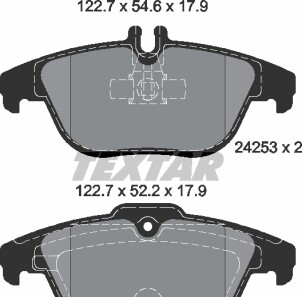 Комплект гальмівних колодок - TEXTAR 2425301