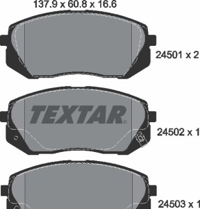 Фото 4 - Тормозные колодки TEXTAR 2450101