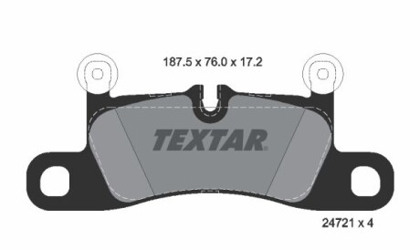 Комплект гальмівних колодок - (jzw698451r, 95835293950, 95835193950) TEXTAR 2472101