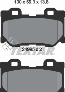 Комплект тормозных колодок, дисковый тормоз - (d4060JL00J, D4060JL00K, D4060JL00A) TEXTAR 2499501