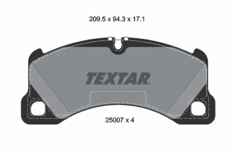 Klocki hamulcowe przod - TEXTAR 2500703