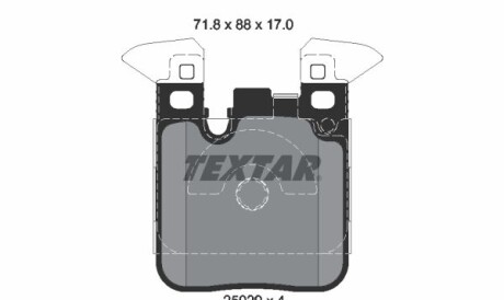 Комплект гальмівних колодок - (34356792292, 34216850569, 34216855474) TEXTAR 2502902