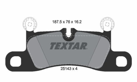 Комплект гальмівних колодок - (7P0698451, 7P0698451A, 7P0698451D) TEXTAR 2514301