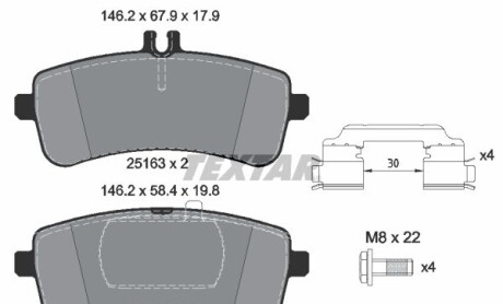 Фото 4 - Тормозные колодки TEXTAR 2516301