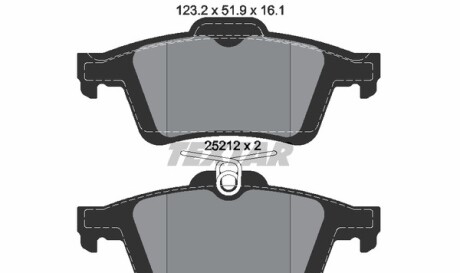 Комплект гальмівних колодок - (bpyk2648zb, c2y32648zb) TEXTAR 2521201