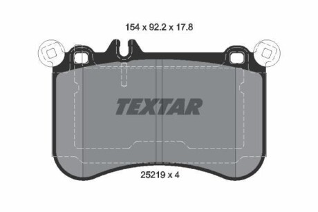 Комплект гальмівних колодок - TEXTAR 2521902