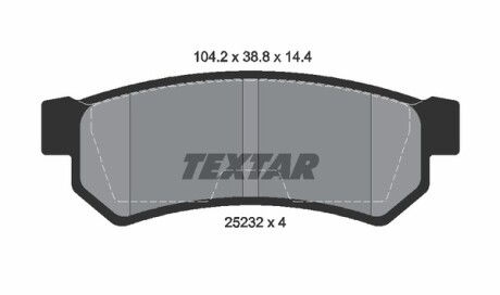 Комплект тормозных колодок, дисковый тормоз - TEXTAR 2523201