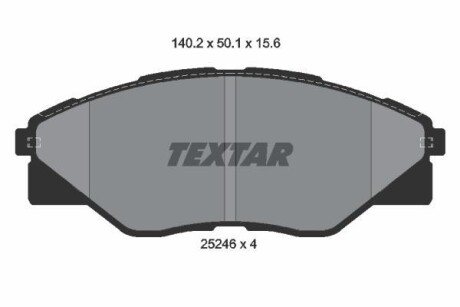 Комплект тормозных колодок, дисковый тормоз - (044650K290) TEXTAR 2524601