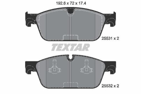 Колодки MB ML,GL 166,Перед - (0064203720, 0074200920, A0064203720) TEXTAR 2553103 (фото 1)