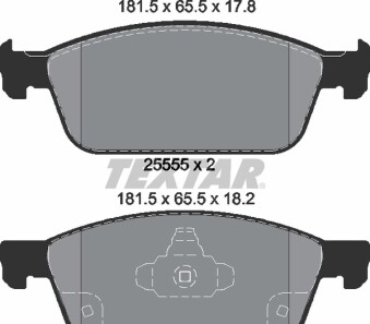 Комплект гальмівних колодок - (cv612001cb, bv612k021ac, 5181461) TEXTAR 2555501