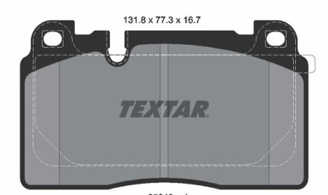 Колодки гальмівні (передні) Audi Q5 08- (Brembo) - (8R0698151AA, 8R0698151AB, 8R0698151B) TEXTAR 2564305