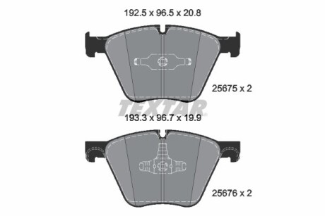 Колодки дискового гальма - TEXTAR 2567501